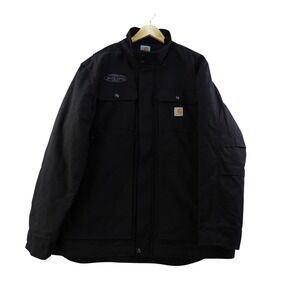 Carhartt Full Swing Mens XL Black Work Jacket Coat Lined Outdoor Workwear Chore